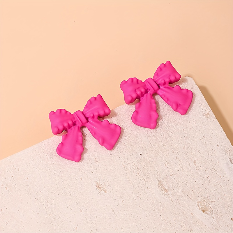 Bow Shaped Stud Earrings Vintage Style Party Accessories